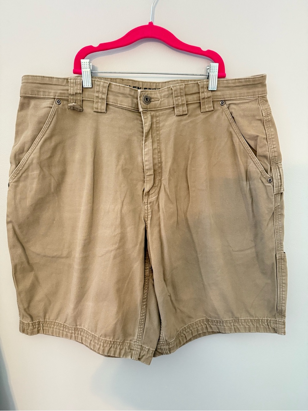 Duluth Flex Fire Hose Relaxed Fit Cargo Shorts tan size 38